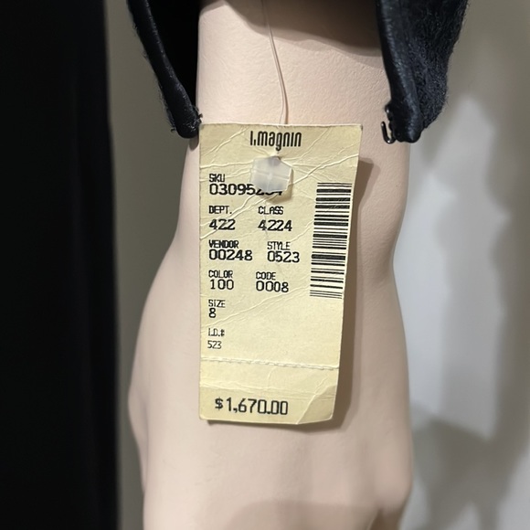 Vintage Donald Deal Long Black Evening Gown 8 - Picture 9 of 16